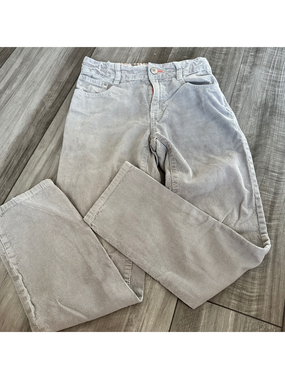 Mini Boden Gray Corduroy Pants Classic Casual Sz 10Y